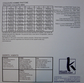 Références Pantone et services