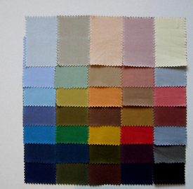 General colour card dyed on cotton